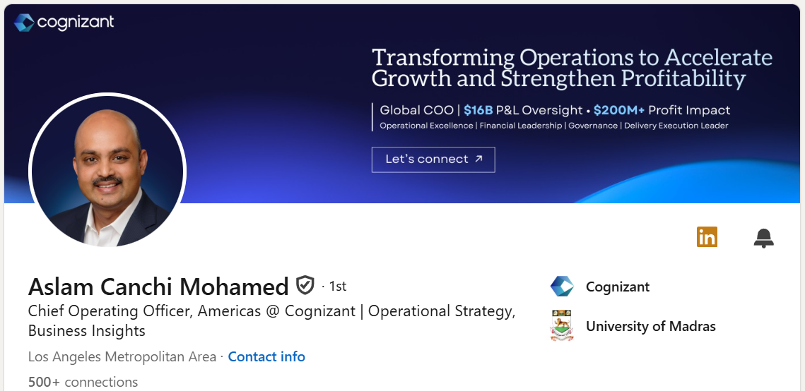 LinkedIn Profile After Optimization